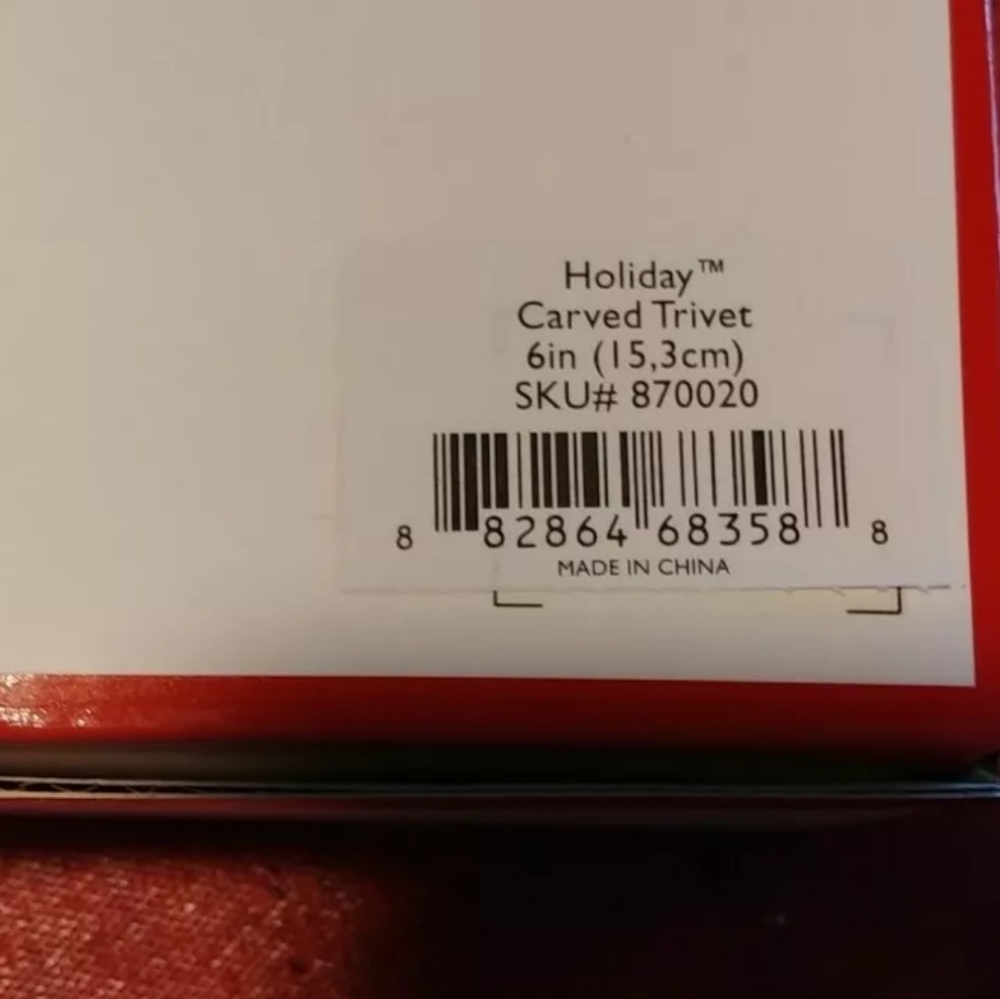 Lenox Christmas Holly trivet, NEW - Picture 6 of 7
